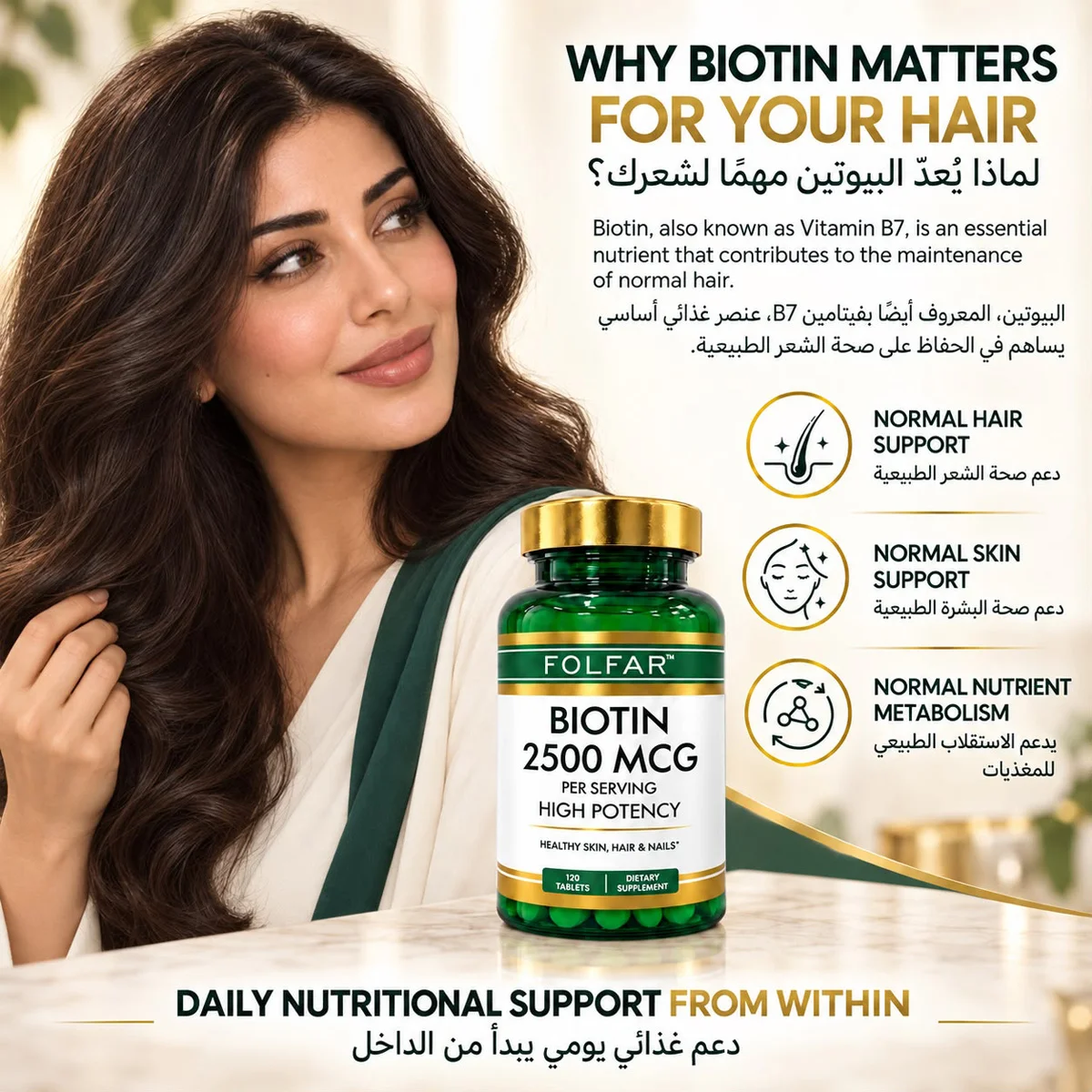 Biotin 2500mcg 120 Tablets - Image 4